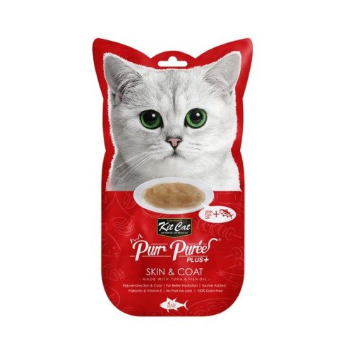 Kit Cat Snack Purr Puree PLUS Atún (Skin & Coat)
